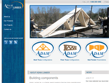 Tablet Screenshot of adamlumber.com